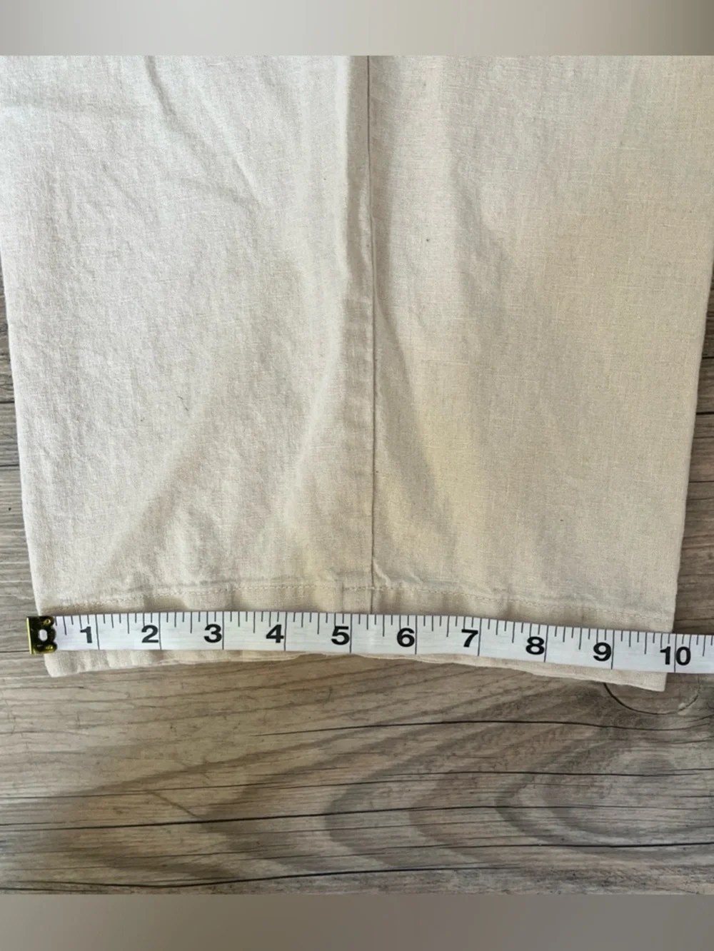 Oak Hill Men’s 1X Khaki Drawstring Linen Cotton Pants Pockets 32” Length